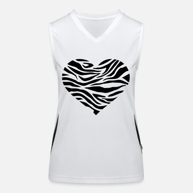 Zebra Funktionelles Kontrast-Tank Top für Frauen