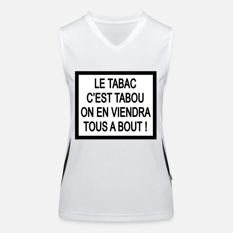 Tabac Débardeur respirant contrasté Femme