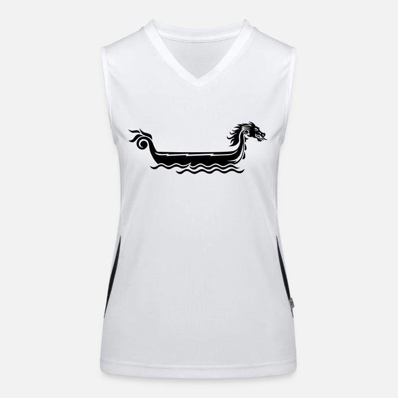 Drachenboot Funktionelles Kontrast-Tank Top für Frauen