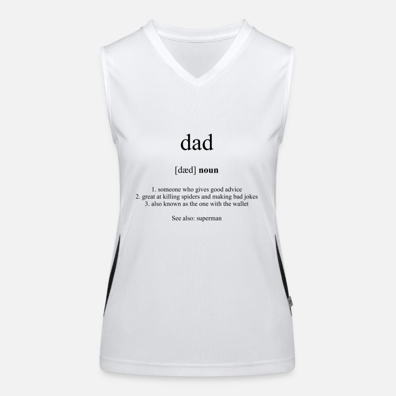 Dad Definition Dictionary Women's Functional Contrast Tank Top