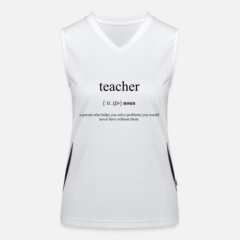 Teacher Definition Dictionary. Women's Functional Contrast Tank Top