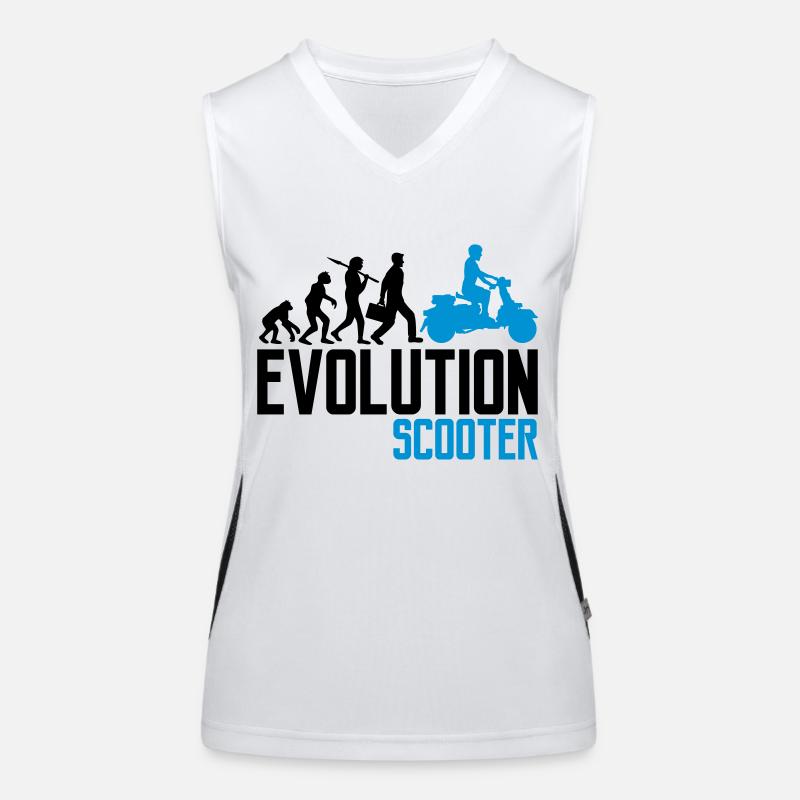 motor evolution elektroroller clipart elek Funktionelles Kontrast-Tank Top für Frauen