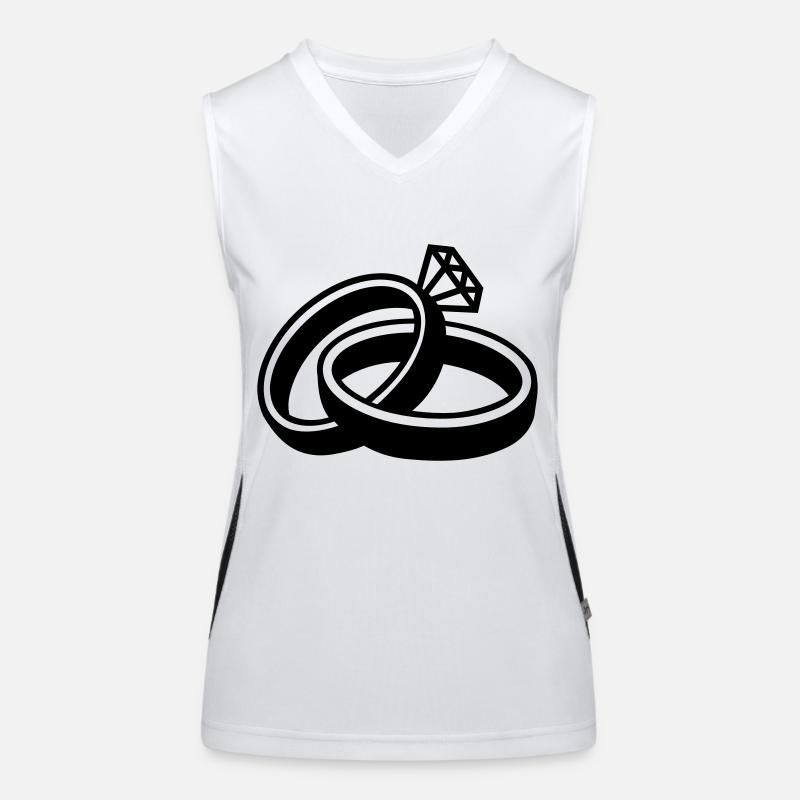 Ringe Funktionelles Kontrast-Tank Top für Frauen