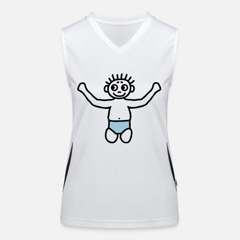 Baby mit Windel - V2 Funktionelles Kontrast-Tank Top für Frauen