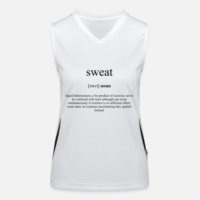 Sweat (Schweiß) Definition Dictionary Funktionelles Kontrast-Tank Top für Frauen