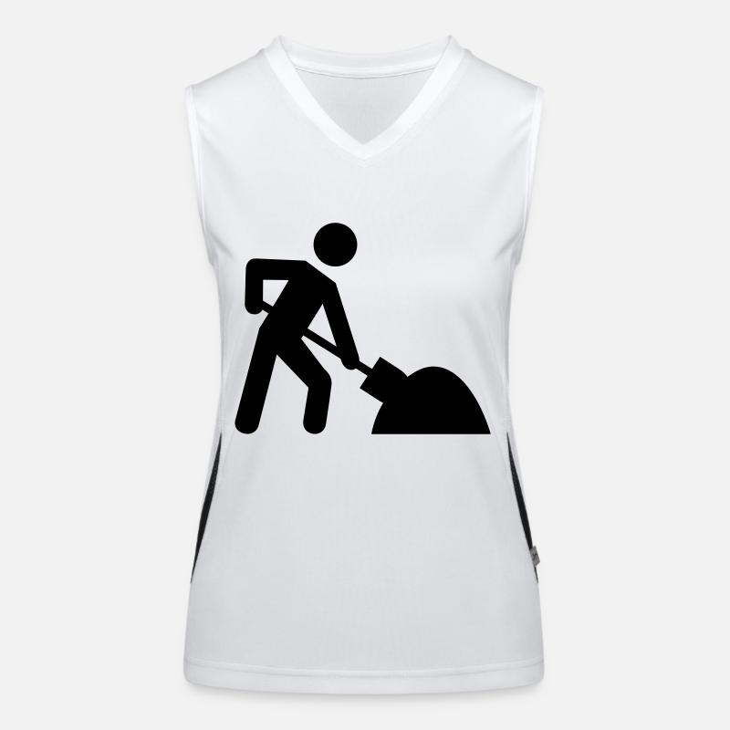 Bauarbeiter Funktionelles Kontrast-Tank Top für Frauen