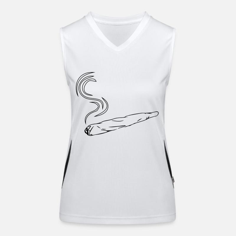 kiffen joint design Funktionelles Kontrast-Tank Top für Frauen