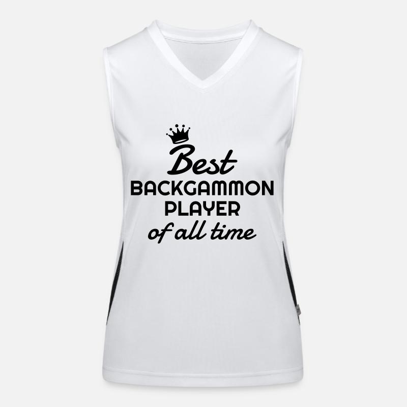 Backgammon / Spiel / Player / Schach Funktionelles Kontrast-Tank Top für Frauen