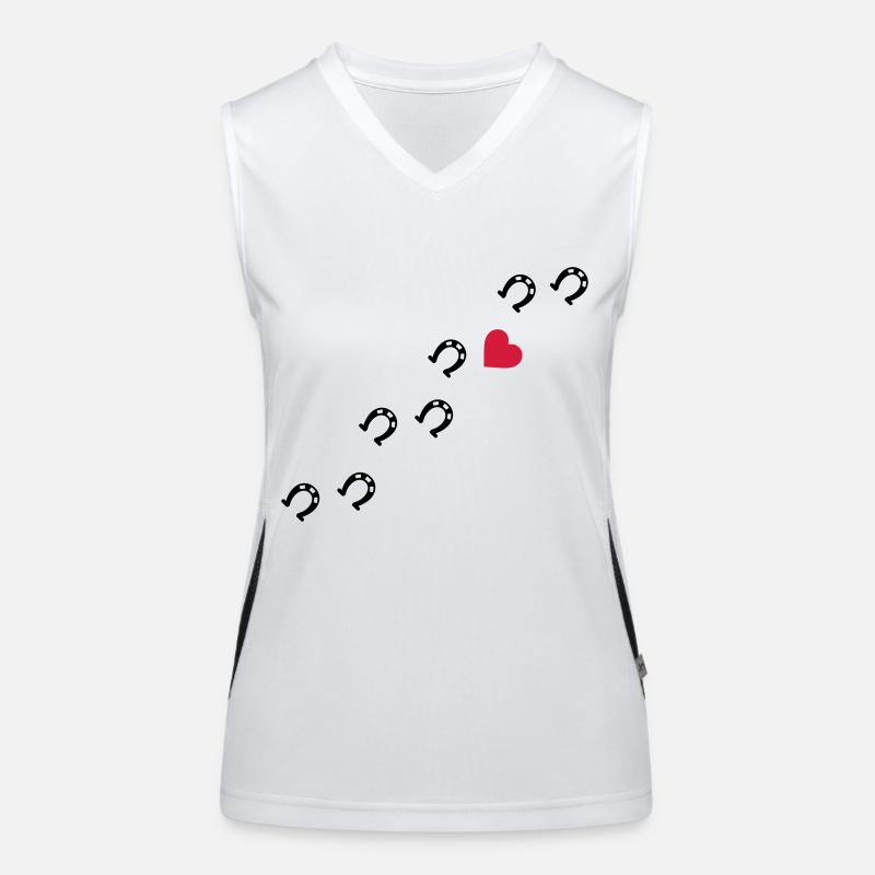 Symbole - Hufe Herz Funktionelles Kontrast-Tank Top für Frauen