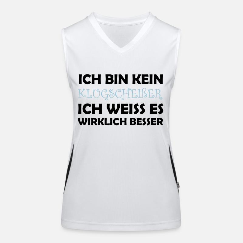 bin_kein_klugscheisser_02 Funktionelles Kontrast-Tank Top für Frauen