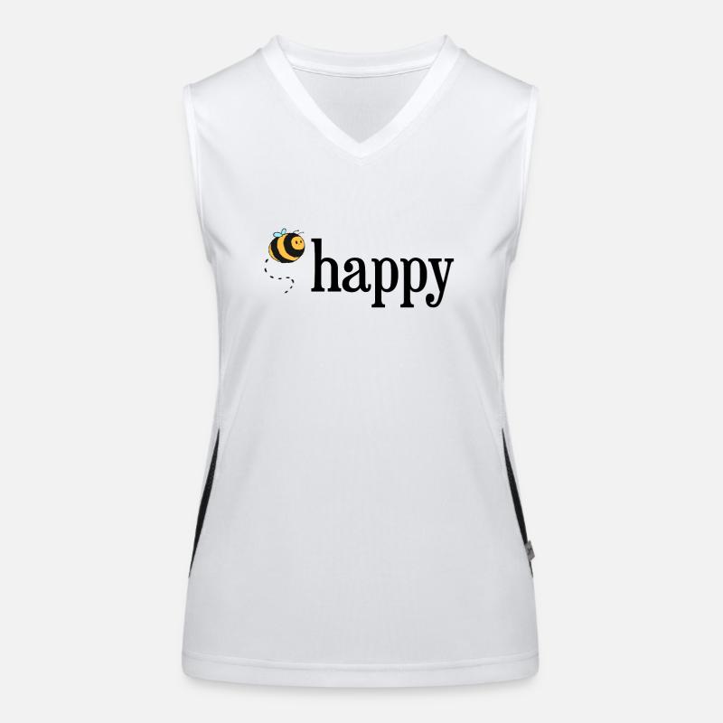 Bee Happy! Women's Functional Contrast Tank Top