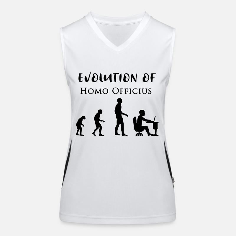 L'évolution de l'homo official Office Humour Débardeur respirant contrasté Femme