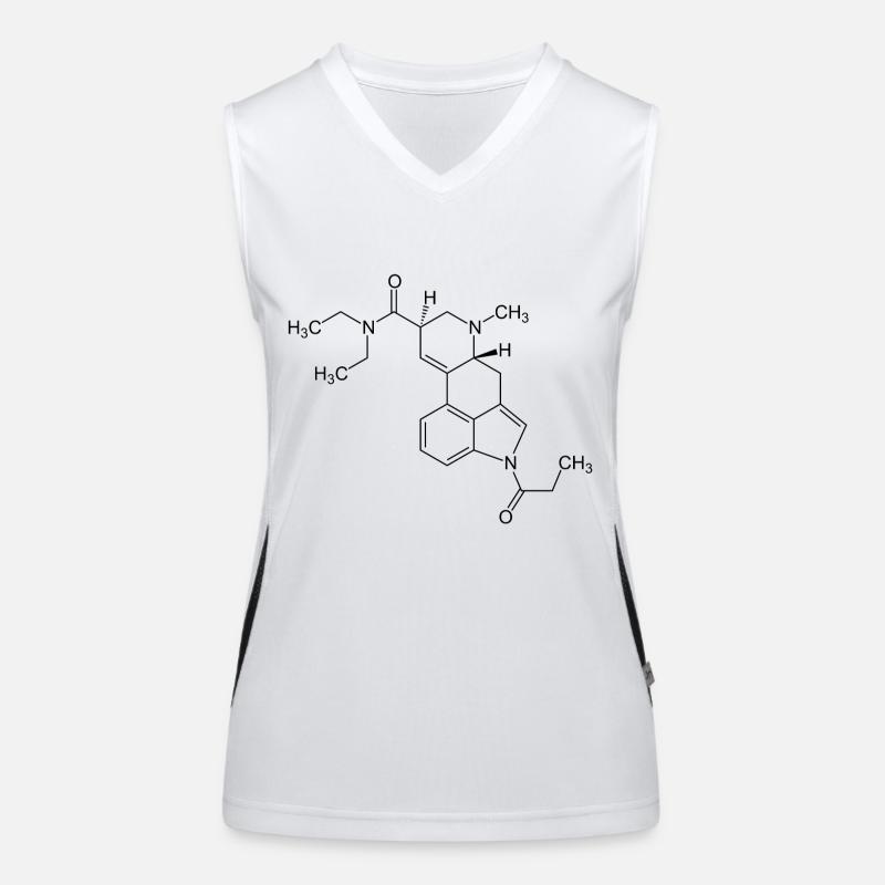 1P LSD Strukturformel - schwarz Funktionelles Kontrast-Tank Top für Frauen