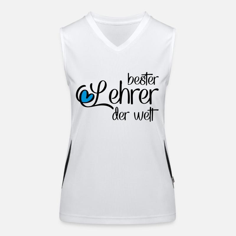 Lustiger Lehrer Funktionelles Kontrast-Tank Top für Frauen