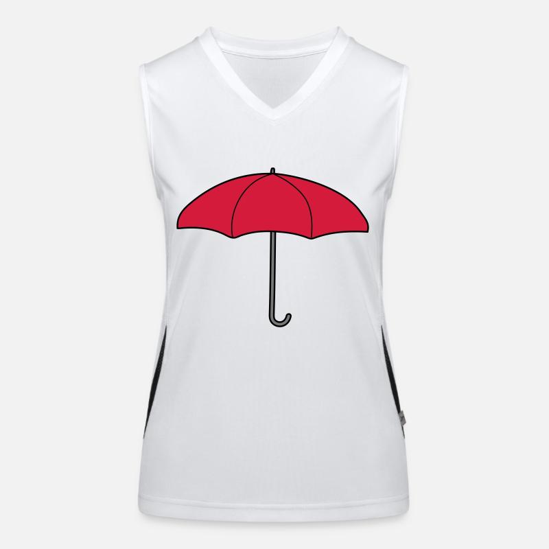 Parapluie rouge Design Débardeur respirant contrasté Femme