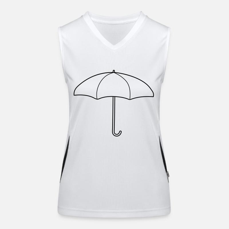 Design Roter Regenschirm Funktionelles Kontrast-Tank Top für Frauen