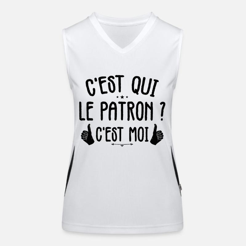 C'est Qui Le Patron, C'est Moi Le Patron Débardeur respirant contrasté Femme