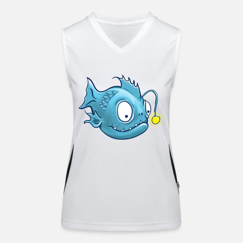 Lanternfish or frogfish Women's Functional Contrast Tank Top