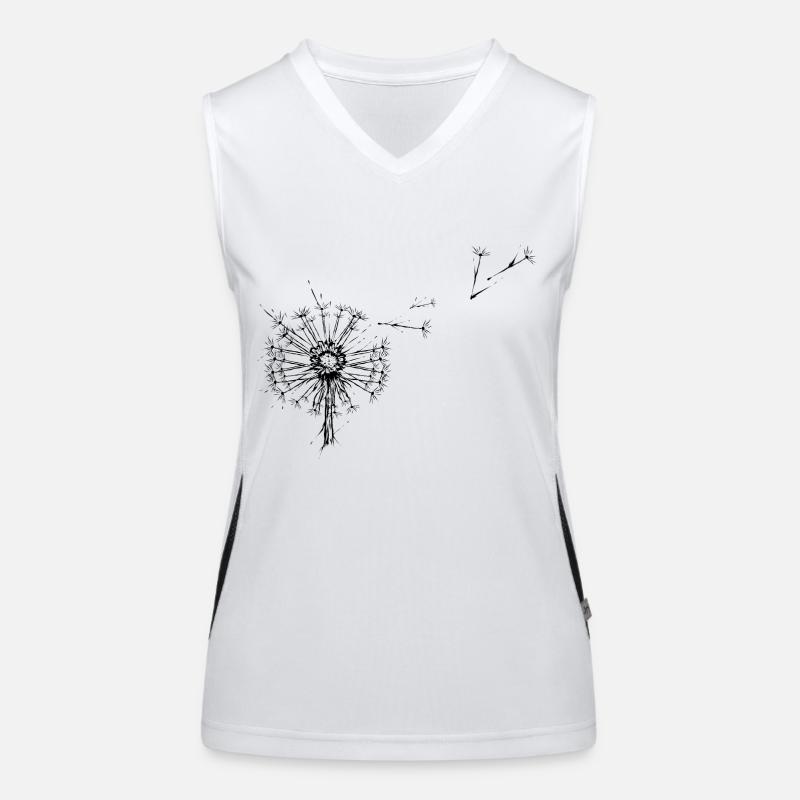 Pusteblume Funktionelles Kontrast-Tank Top für Frauen