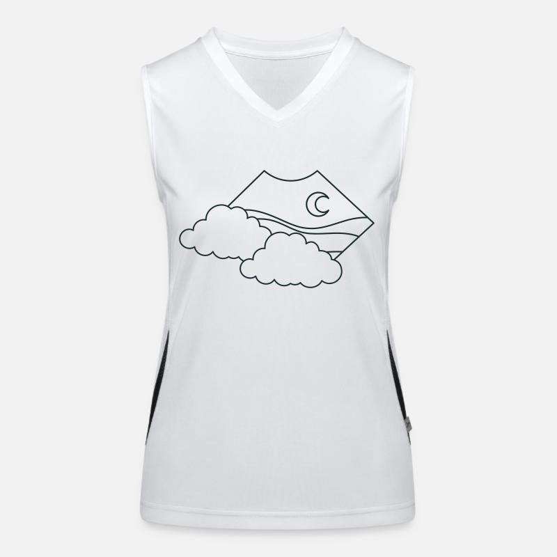 BOHO cloud above moon Women's Functional Contrast Tank Top