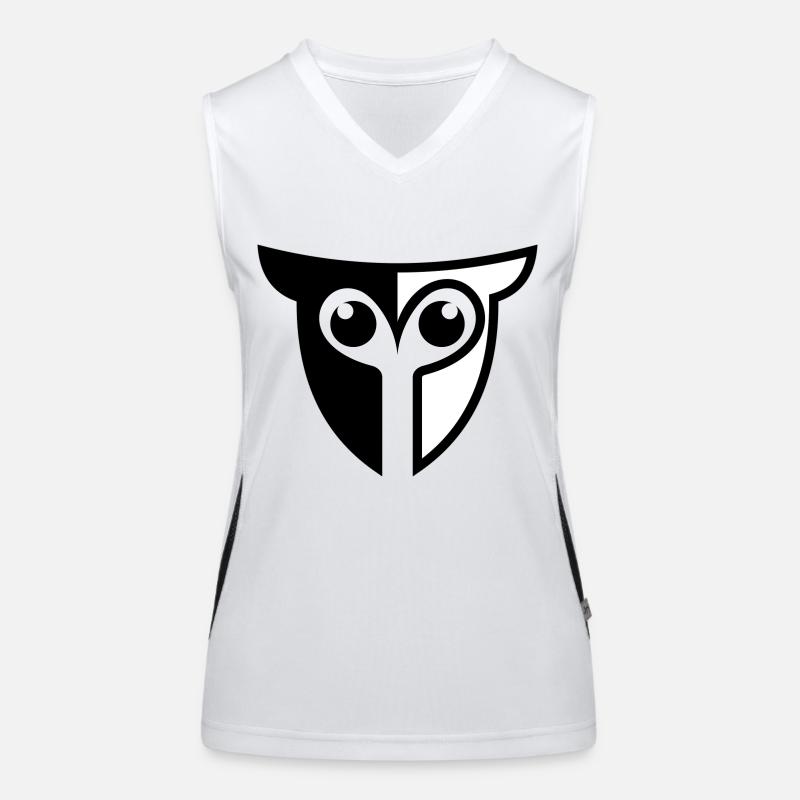 owl eule Funktionelles Kontrast-Tank Top für Frauen