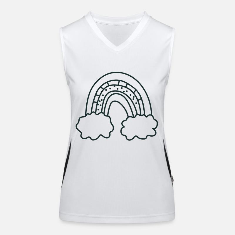 Irregular Rough cute rainbow Women's Functional Contrast Tank Top