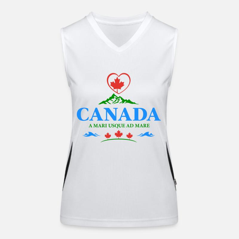 Kanada Vancouver Montreal Toronto Maple Leaf Berge Funktionelles Kontrast-Tank Top für Frauen