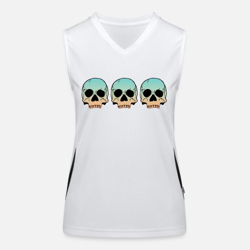 3 Skulls Funktionelles Kontrast-Tank Top für Frauen