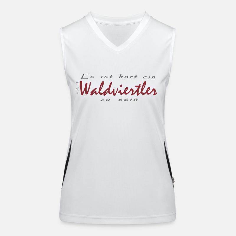 Es ist hart ein Waldviertler zu sein Funktionelles Kontrast-Tank Top für Frauen