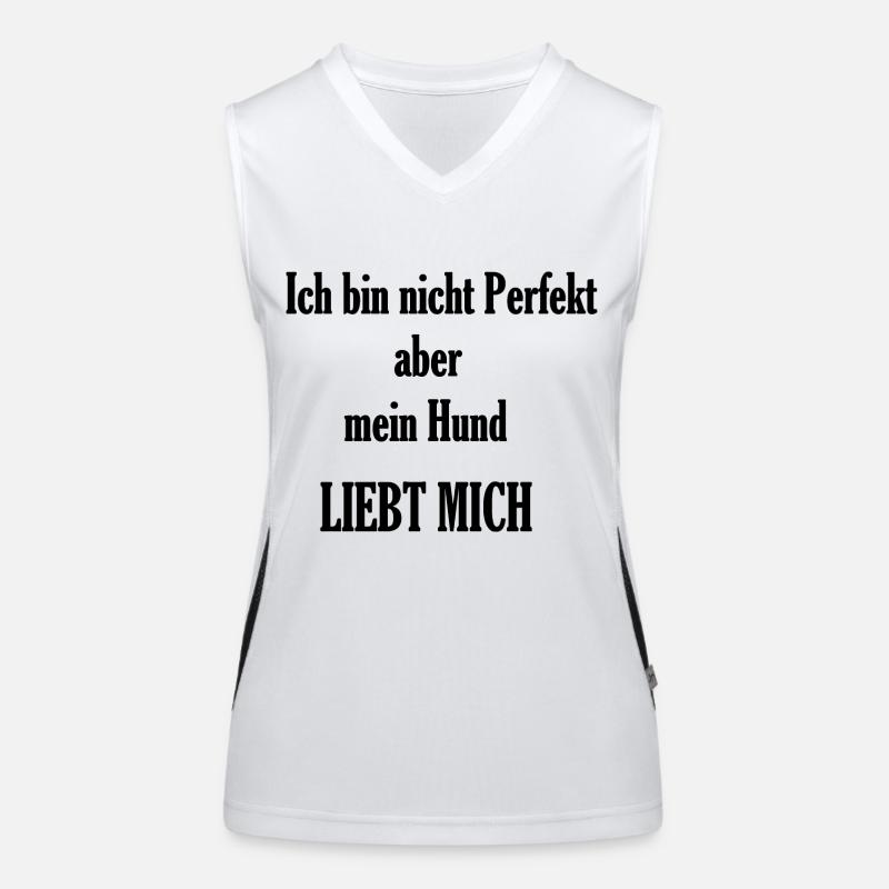 ich bin nicht perfekt in schwarz Funktionelles Kontrast-Tank Top für Frauen
