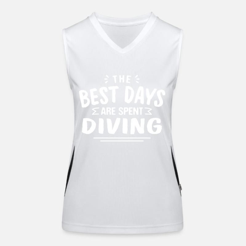 The Best Days Are Spent Diving Summer Diver Women's Functional Contrast Tank Top
