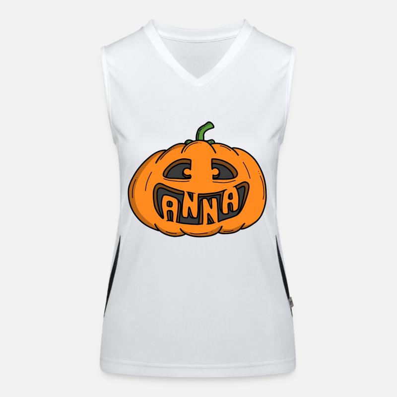 Anna Halloween Pumpkin Women's Functional Contrast Tank Top