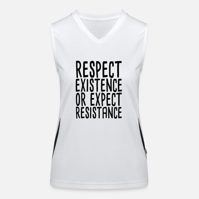 Respecter l’existence ou s’attendre à une résistance Débardeur respirant contrasté Femme