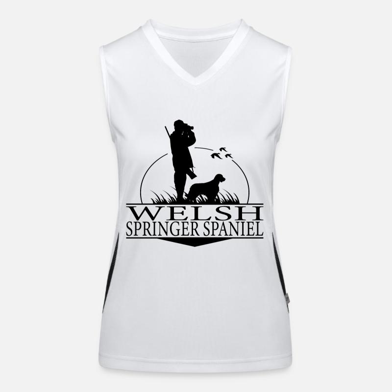 WELSH SPRINGER SPANIEL Jagdhunde Jäger Wilsigns Funktionelles Kontrast-Tank Top für Frauen