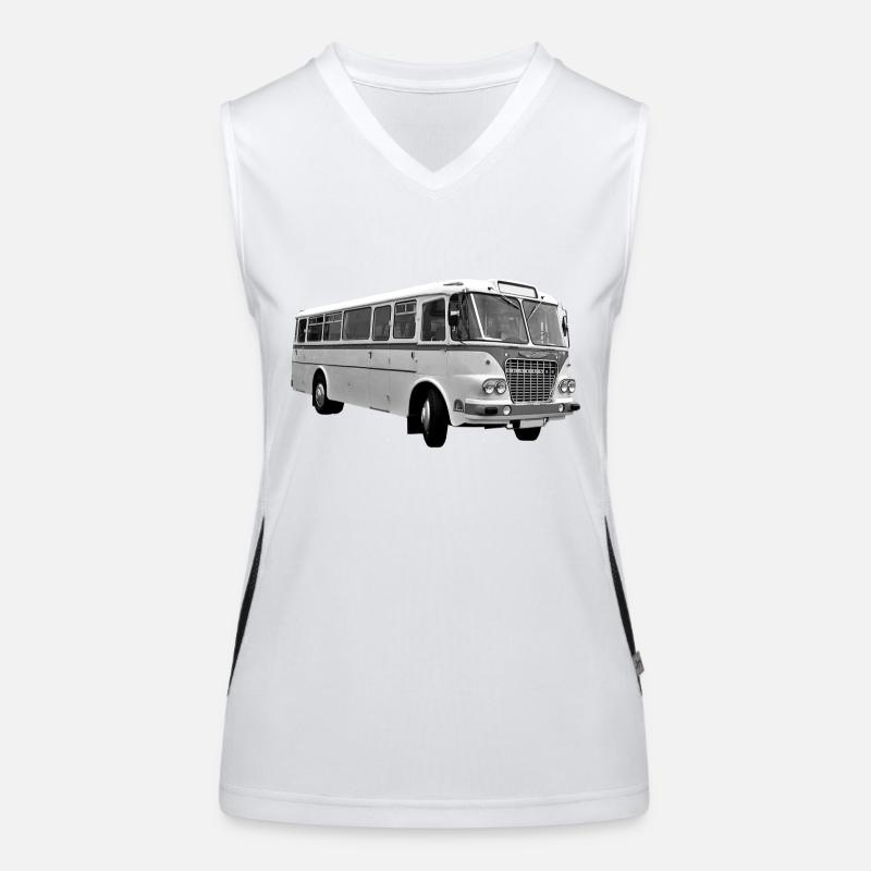 Ikarus 630 Bus Hungary Ostalgie Oldtimer Women's Functional Contrast Tank Top