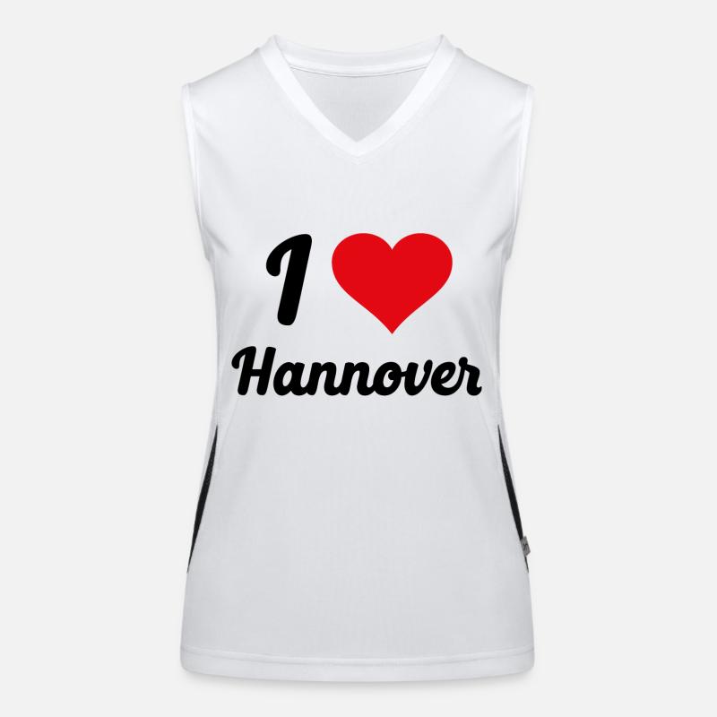 I Love Hannover Funktionelles Kontrast-Tank Top für Frauen