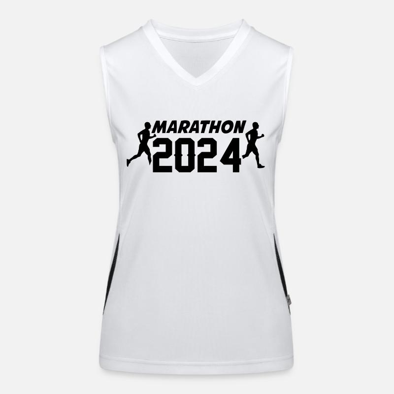 marathon 2024 Funktionelles Kontrast-Tank Top für Frauen