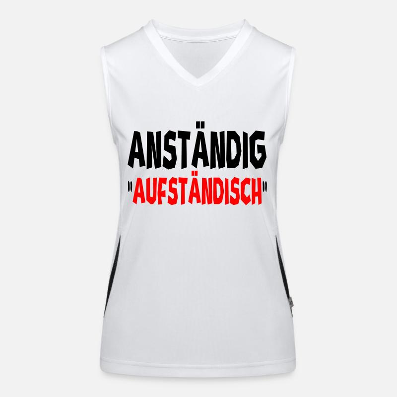 anständig aufständisch Funktionelles Kontrast-Tank Top für Frauen