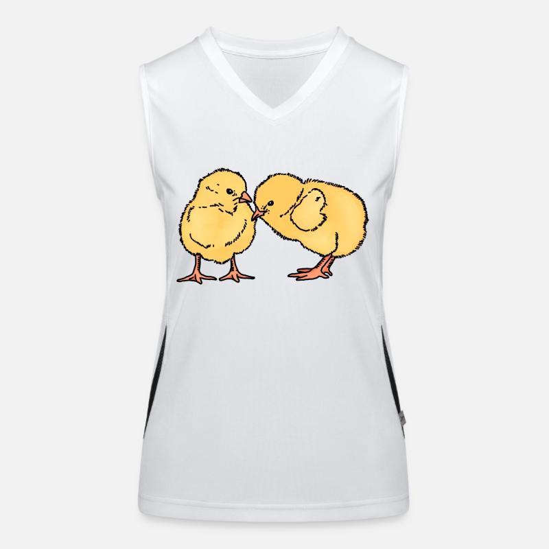 Two cute chicks Women's Functional Contrast Tank Top