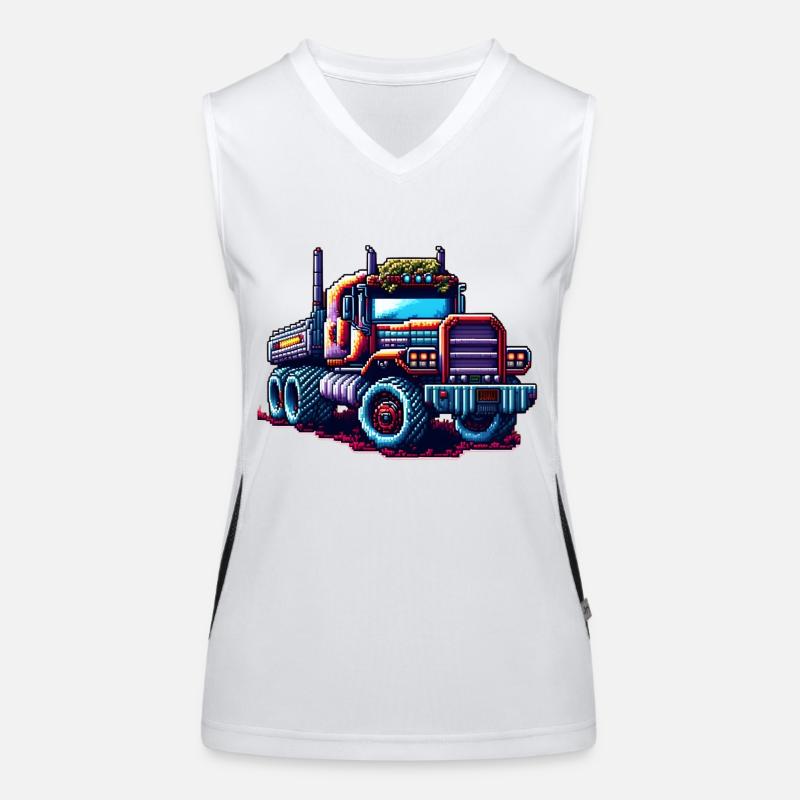 Pixel Camion n° 3 Débardeur respirant contrasté Femme