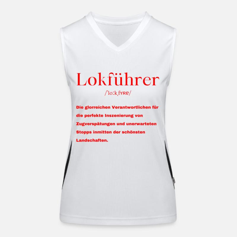 Lokführer Definition Funktionelles Kontrast-Tank Top für Frauen