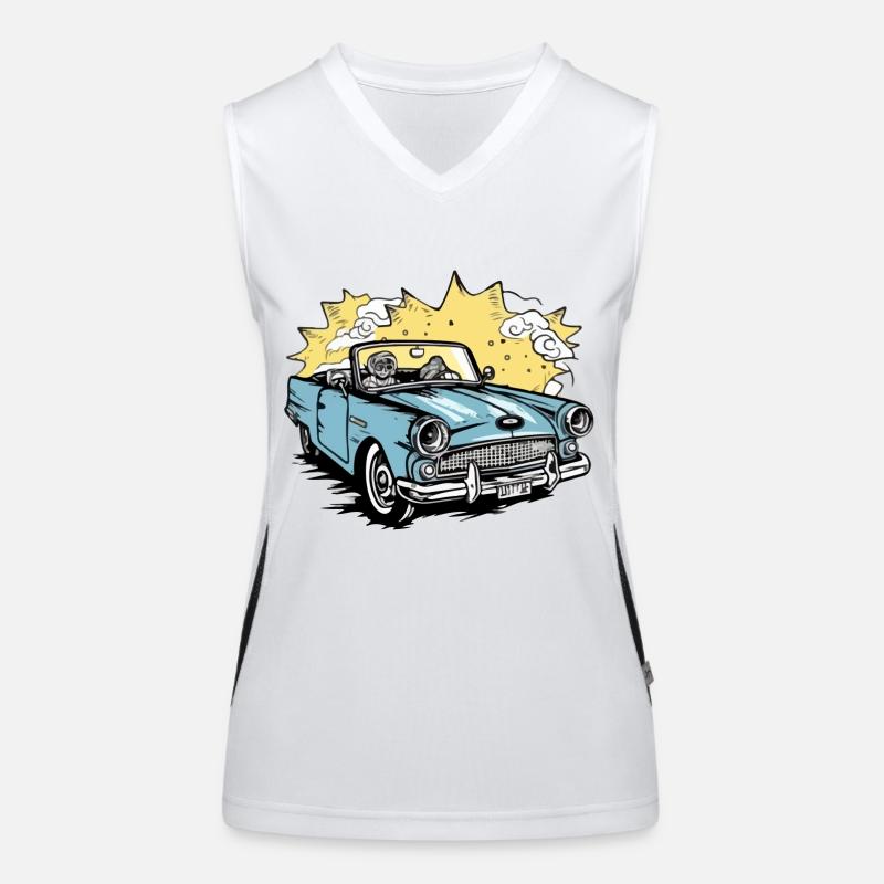Blue convertible Women's Functional Contrast Tank Top