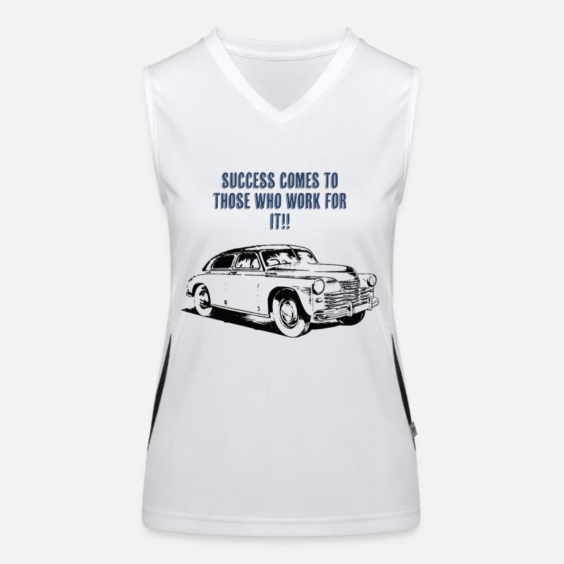 Success through Dedication and Hard Work Women's Functional Contrast Tank Top