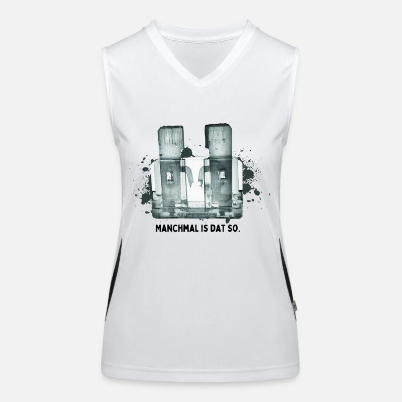 Sicherung durch - manchmal is dat so. Funktionelles Kontrast-Tank Top für Frauen