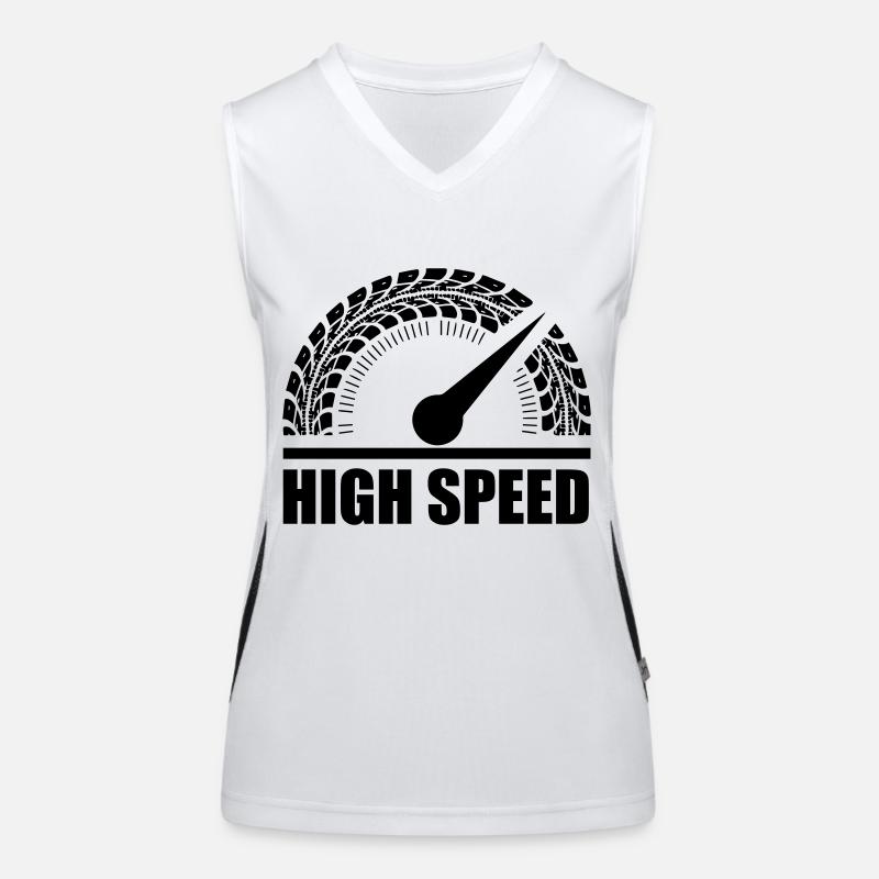 Tire speedometer high speed Women's Functional Contrast Tank Top