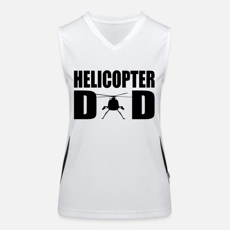 Helicopter Dad Father Cool Sayings Women's Functional Contrast Tank Top