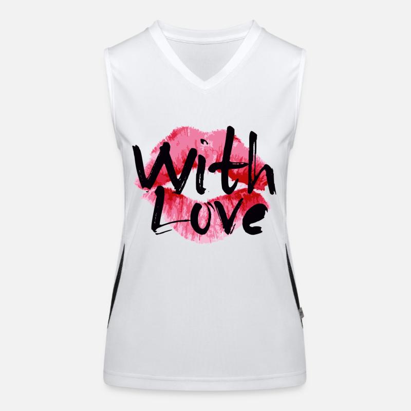 Mit Liebe Funktionelles Kontrast-Tank Top für Frauen