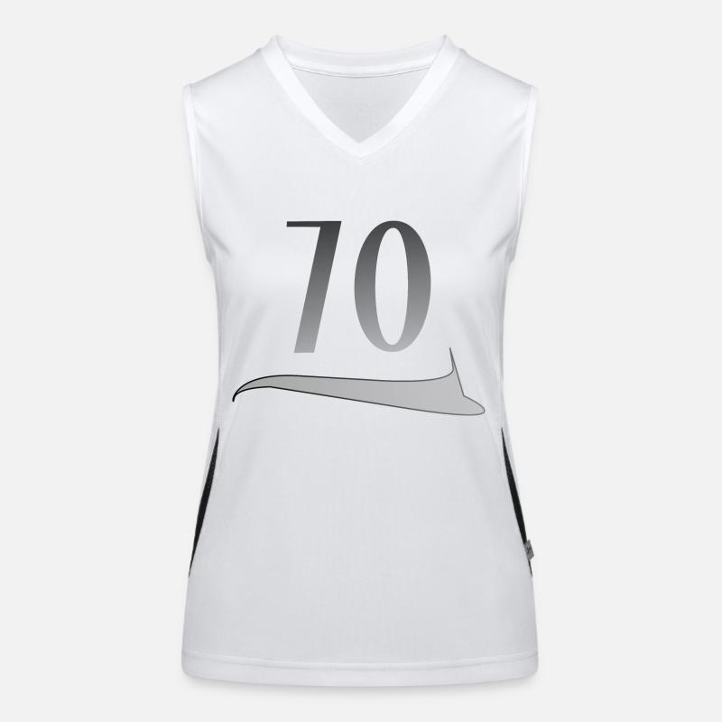 70th Birthday Seventieth 70th Anniversary Women's Functional Contrast Tank Top