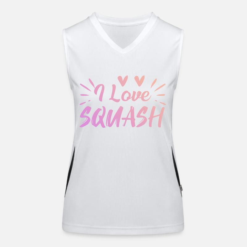 I love squash Women's Functional Contrast Tank Top