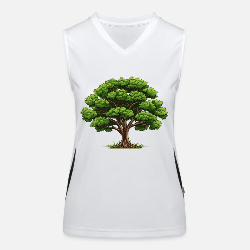 Deciduous tree - nature conservation Women's Functional Contrast Tank Top